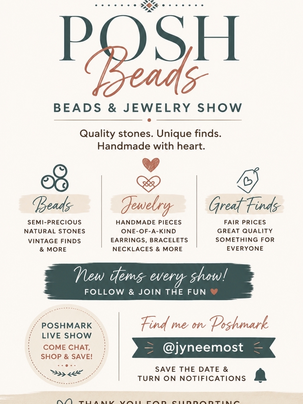 @jyneemost Bead Show Flyer
